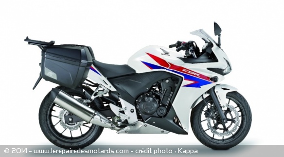 valises latérales K22N de Kappa sur Honda CBR500