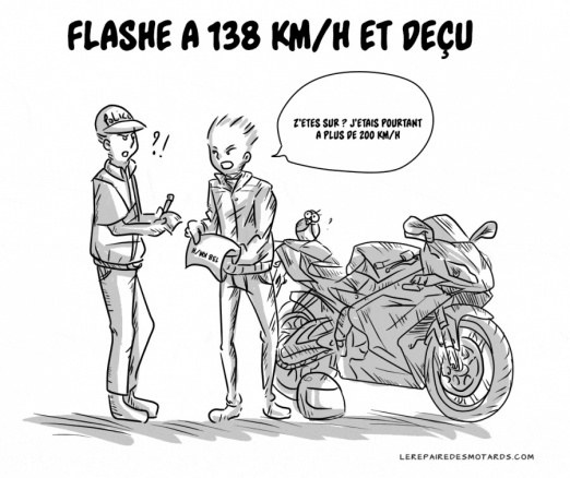 Flashé à 138km/h et déçu