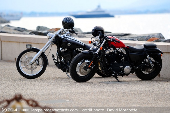 Harley sur le port de St Tropez