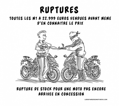 La Yamaha M1 en rupture de stock