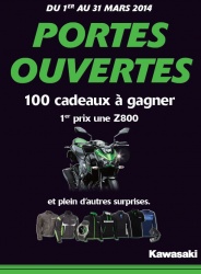 Portes ouvertes Kawasaki : une Z800  gagner