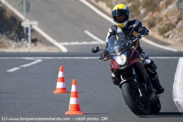 Essai moto avec usure de pneus différente