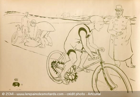 Henri de Toulouse-Lautrec, Cycles Michael - 1896 - 90 x 128 cm (Estimation : 5 000 - 6 000 €)
