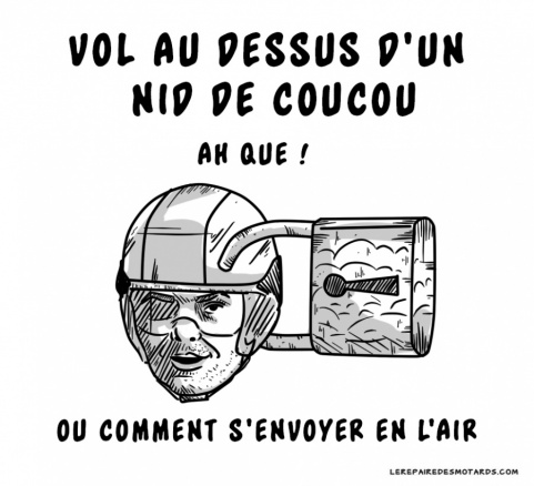 Vol moto au dessus d'un avion