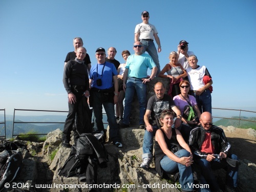 Les Vroameurs lors de la sortie dans le Cantal en 2013