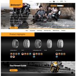 Un nouveau site web pour les pneus Continental