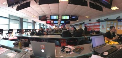 La salle de presse du mondial superbike Magny-Cours