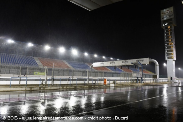 Les pilotes n'auront pas roulés lundi en raison de la pluie
