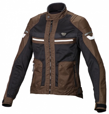 Blouson Rush pour femme de face en version marron et noir Blouson Rush pour femme de face en version marron et noir