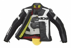 Blouson Spidi Warrior Pro noir, jaune fluo