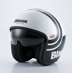 Casque Jet Blauer Pilot 80's blanc et noir 