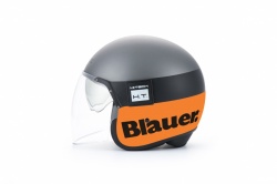 Le casque jet Blauer Pod en orange mat