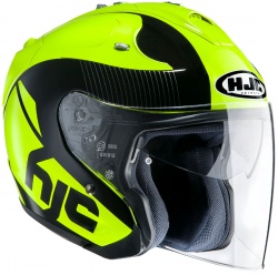 Casque jet HJC FG-Jet Acadia dans sa version fluo