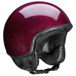 Casque jet Kappa KV 9 Glitters bordeaux 