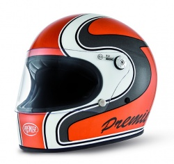 Casque Premier Trophy en orange, noir et blanc