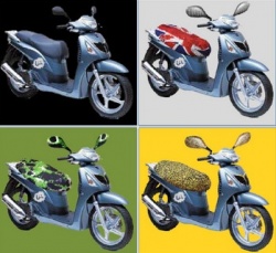 Habillage Urban Accent pour rétroviseurs et selle