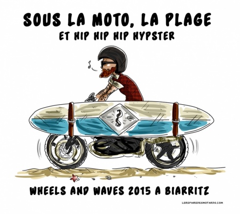 Sous la moto, la plage