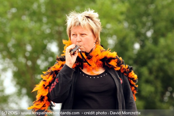 Sylvie à la Fête Nationale de la moto