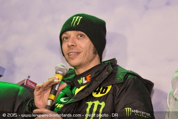 Valentino Rossi lors de l'annonce du jeu à Monza