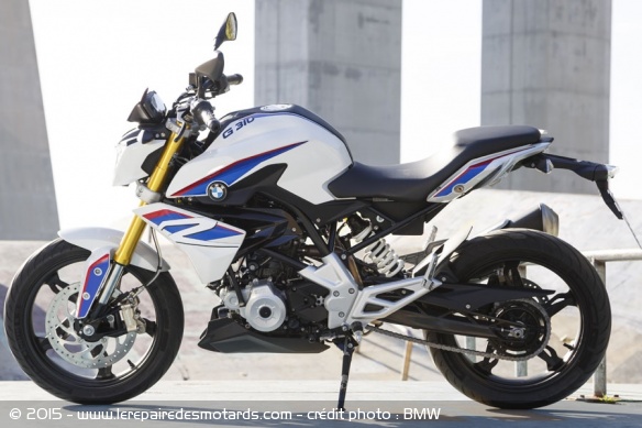Le G310R est décliné avec les couleurs 'racing' de BMW