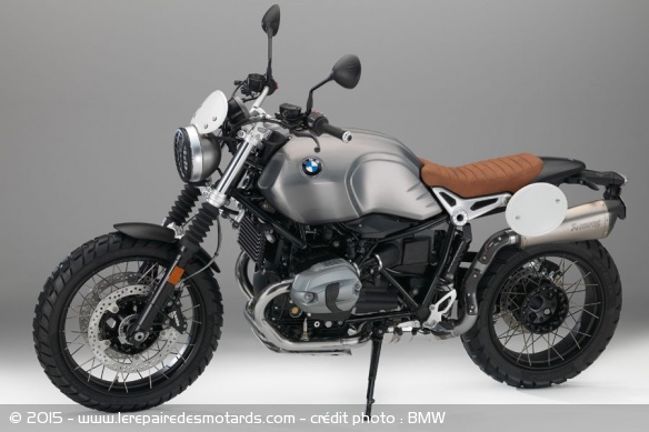 BMW R nineT Scrambler accessoirisée BMW R nineT Scrambler accessoirisée
