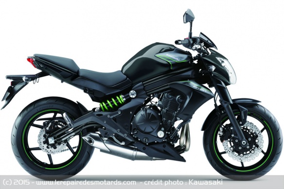 Kawasaki ER-6n Gris Metallic Carbon / Noir Metallic Flat Spark