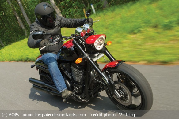 Victory Hammer S Black with Red Racing Stripes
