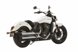 Indian Scout Sixty blanche trois quart arrière droit