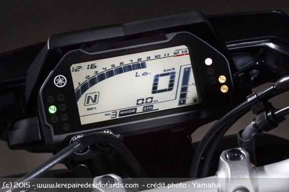 L'instrumentation s'affiche sur un écran LCD