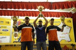 Filleton, Toniutti et Derrien sur le podium du Rallye de l'Ain - crédit photo : Moto Tour