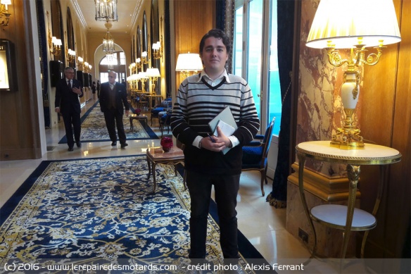 Pour sa première conférence avec nous, Alexandre à droit au Ritz...