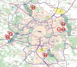 Les autoroutes à 90 km/h en Ile-de-France