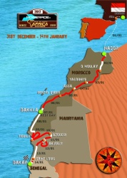 Le trajet de l'Africa Eco Race 2017