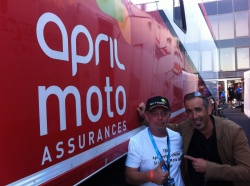 Fabien avec Christophe devant le camion April N°50