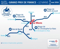 Les relais Vinci pour le GP de France