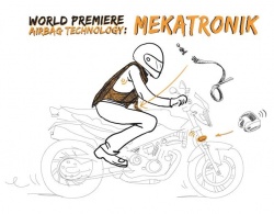 Gilet airbag Helite Mekatronik : schema de fonctionnement