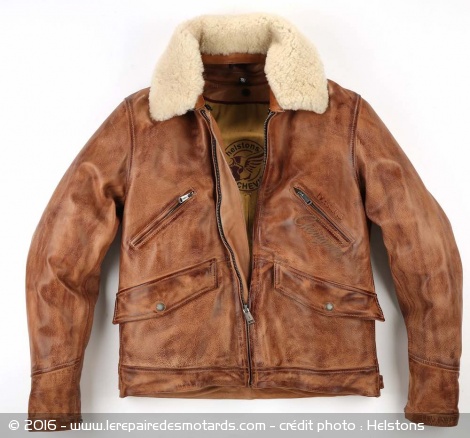 Blouson cuir Chevignon et Helstons Flying Jet