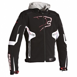 Blouson en cuir et à capuche Bering Coaster