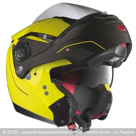 Casque modulable Nolan N90-2 en position ouverte
