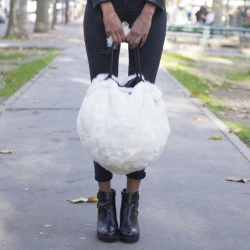 Une version boule de neige des sacs de Sandrine Dal Zotto