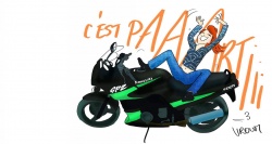Emilie, motarde en herbe et illustratrice de talent