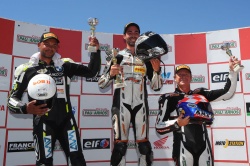 Colliaux, Brunet-Lugardon et Amalric sur le podium - crédit photo : Gérard DELIO/Photopress