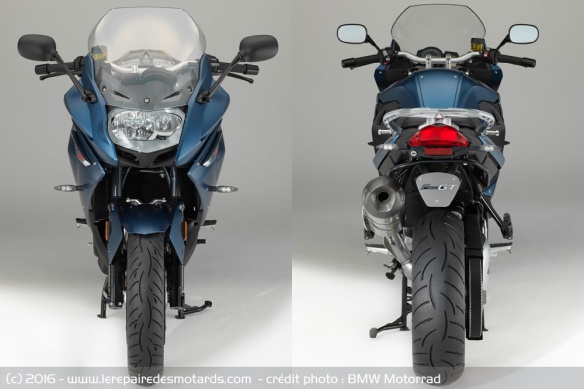 La F800 GT de face et de derrière