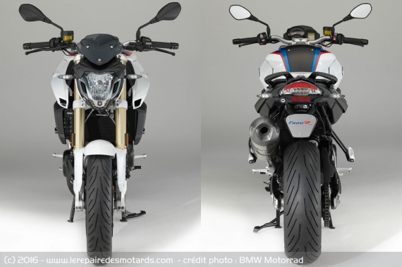 BMW F800 R de face et de derrière