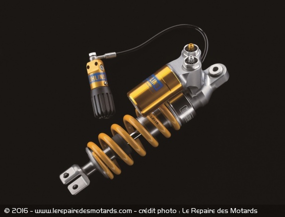 Kawasaki H2 Carbon, amortisseur Öhlins TTX36