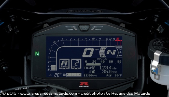 Suzuki GSX-R1000R, tableau de bord 