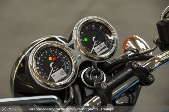 Compteur de la Triumph Bonneville T100
