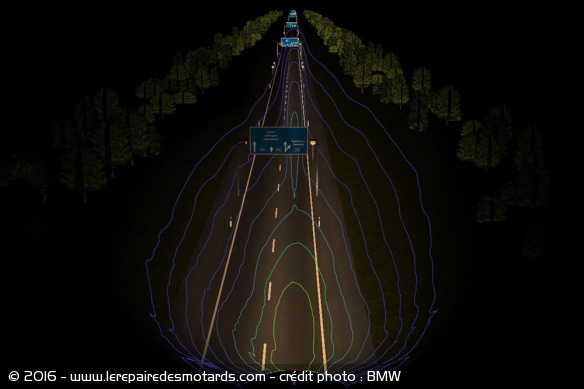 Simulation d'éclairage avec un phare laser