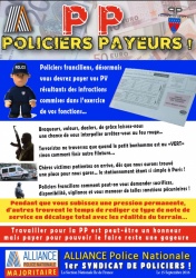 Tract publié par le syndicat Alliance Police Nationale suite à la note de la PP
