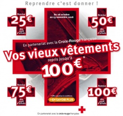 Jusqu'à 100 euros pour la reprise des vêtements